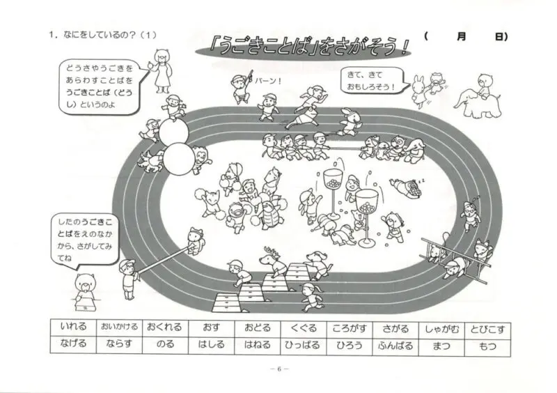 絵でわかる動詞の学習 | 難聴児支援教材研究会